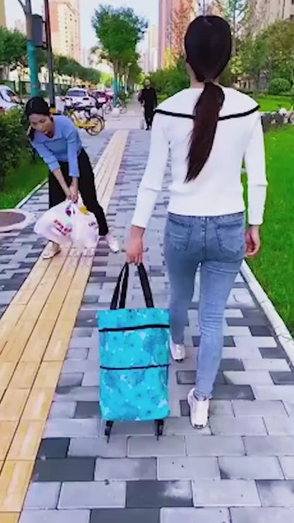 Foldable Shopping Trolley Bag with Wheels